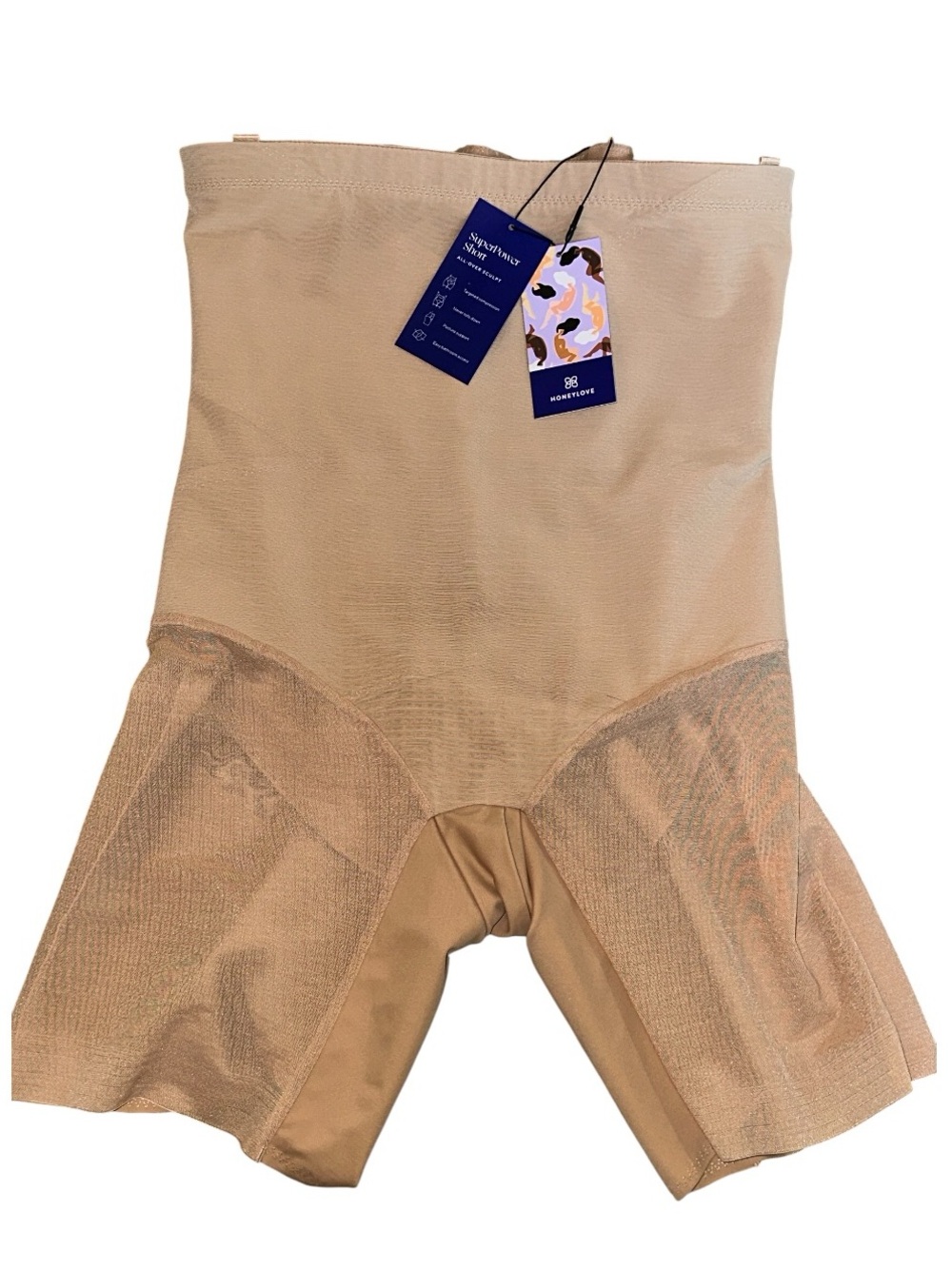 NWT Honeylove SuperPower Short - Beige shaper figure support Sz 1X $89